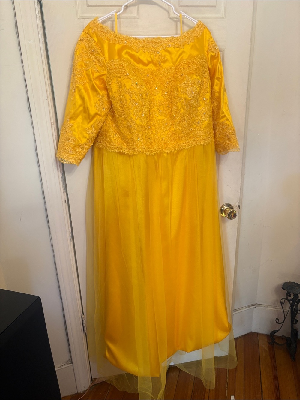 Yellow Lace & Tulle Party Dress